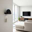 Sintron Wall Mount Shelf for Echo Pop  Compact Smart Speaker Holder with Built-in Cable Management, Space-Saving Design, Compatible with Google Nest & HomePod mini (Black)