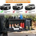 MAIKER Lockable Tailgate Table Compatible with Ford Bronco 20212025 4 Doors Foldable MOLLE Storage Box, Camping Desk & Rear Cargo Shelf (Not for Bronco Sport)