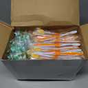 Maxcheck 200 Pack Colorful Prepasted Disposable Toothbrushes Bulk Individually Wrapped Toothbrushes with Toothpaste for Travel Hotel Donation Homeless Gift (Blue,Orange,Green,Purple)