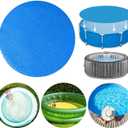 8FT Solar Pool Covers Blankets, Round Solar Pool Cover for Above Ground and In Ground Pool Round Swimming Pools, Solar Pool Hot Tub Floating Thermal Blanket Dustproof Cover