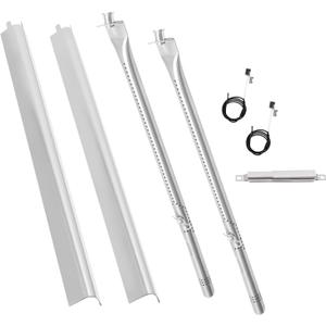 Replacement Parts for Charbroil Performance 2-Burner 463630021 463660421 463655621 463630422 463654022 463655021, Burner and Heat Plate for Charbroil Grill Replacement Parts