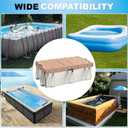 LXKCKJ 7x13 FT Rectangular Pool Cover for Above Ground Pool, Solar Oval Pool Cover Protection with Tensioner, Ideal for Rectangular/Oval Frame Pool Waterproof & UV-Resistant (Brown)
