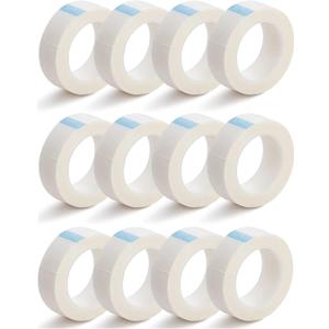 2 x Comfort Axis Microporous Soft Paper Tape 1/2 X 10 Yd Self Adhesive Bandage Non-Woven Breathable Easy to Tear Wound Tape, Pack of 12 Rolls, 0.5 Inch