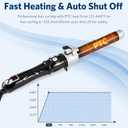 1 inch Ceramic Rotary Curler for All Types of Hair, Automatic Curler, User-Friendly for Smoothing Curl Control, Dual Voltage, Automatic Shutdown, Black