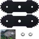 7.5-Inch Dual Edger Replacement Lawn Edger Blade 29182 Compatible with Greenworks 27032 Electric Edger - 2 Pack