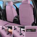 Car Seat Covers Full Set Purple, Luxury Faux Leather Waterproof Non-Slip Women Seat Protector Universal Fit for Most Cars SUVs Trucks Pick-ups,Car Interior Accessories(Purple-Full Set)