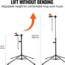 VEVOR Bike Repair Stand, 4-Leg Steel Bicycle Repair Stand, 42.5"-74.8" Adjustable Height Bike Maintenance Work Stand with Magnetic Tool Tray, Foldable Bike Service Stand for Home, Shop (Max 80 Pounds)