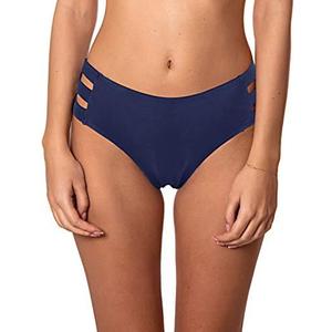 Ocean Blues Women's Strappy Bikini Bottom Full Coverage Swim Briefs, L