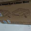 AIPERRO Stainless Steel Litter Box 2 Pack Metal Cat Litter Boxes with Lid