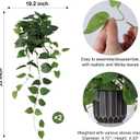 Fake Plants 2 Pcs Faux Pothos Plants Potted Indoor Artificial Hanging Plants Realistic Fake Greenery Table Desk Bathroom Office Bedroom Living Room Shelf Modern Farmhouse Decor Indoor