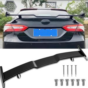 57 Inch Rear Car Spoiler, Trunk Spoiler Wing Aleron Trasero Spoilers for Cars Compatible with 2018-2024 8th Gen Toyota Camry SE XSE LE XLE TRD 2018-2024 10th Gen Honda Accord LX EX Touring (Gloss Black)