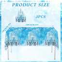 2 x 3Pcs Snowflake Tablecloth Plastic Disposable Winter Wonderland Snow Table Cover for Christmas Winter Holiday Birthday Decorations, 86.6 x 51.2 inch