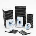 108 Pcs Double Sided Foam Tape,Heavy Duty 3mm Thickness Self-Adhesive Mounting Tape, Super-Sticky Black Strong Pads Include Square Round,Waterproof for Walls Door Wood Metals Glass Papers (Black)