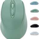 Rechargeable Wireless Mouse for Laptop/iPad/MacBook Pro/Air, Silent Portable Slim for Surface Pro/PC/Lenovo/Samsung Tablet (Light Green)