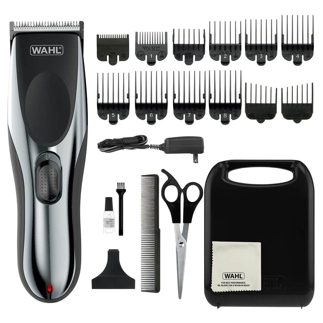 Wahl Clipper Rechargeable Cord/Cordless Haircutting & Trimming Kit for Heads, Longer Beards, & All Body Grooming - Model 79434 (21 Piece Set)