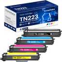TN-223 TN223 BK/C/M/Y Toner Cartridge 4 Pack Compatible TN223 Black Cyan Magenta Yellow Toner Cartridges Set Replacement for Brother TN223 TN-223 MFC-L3710CW MFC-L3770CDW MFC-L3750CDW
