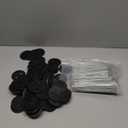 AAGUT 100 Pack Landscape Staples with Gasket Washer Caps, 6 Inch Vapor Barrier Stakes, Metal Garden Stakes Landscape Fabric Staples for Gardening Landscaping, Sod Fence Yard Lawn Ground Weed Mat Pins