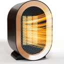 Indoor Electric Portable Space Heater, 1200W Personal Desk Heater, Fast Quiet Heating Ceramic for Large Room, Bedroom and Office Use (Black)