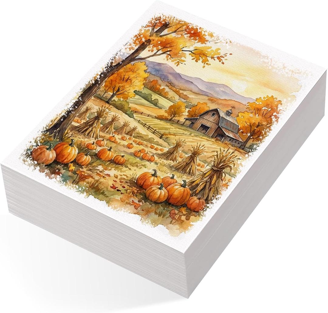 80 Sheets Watercolor Paper, 7 x 10 in, 110 Lb/230 GSM, Cold Press | White Paper, Good Water Absorption, Resists Pilling and Warping, for Kids, Students, Beginners, Cards and Painting