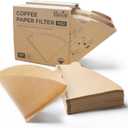 Coffee Filters V60 Coffee Filter Size 02 Cone Coffee Filters 2-4 Cups for Pour Over and Drip Coffee Maker(Natural Brown, 200 Count)