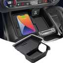 TOPINSTALL Silicone Wireless Charging Protective Mat Compatible with 2025 2026 Ford Bronco 4-Door Automatic Transmission, Waterproof Pad Console Anti-Slip Liner (NOT for Manual & 2 Doors & Sport)