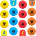 Pandahero 12-Pack Mini Knee Hockey Balls for Indoor Play Toys Gifts for Toddler Kids Boys Girls Soft Foam Balls for Floor Hockey & Mini Sticks