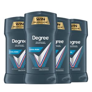 Degree Men Advanced Protection Antiperspirant Deodorant Cool Rush 4 count 72-Hour Sweat and Odor Protection Antiperspirant For Men With MotionSense Technology 2.7 oz