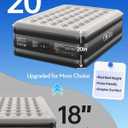 OhGeni 20" Raised Queen Air Mattress (1 Pack) with Built in Pump, Airbed