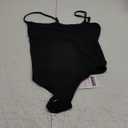 SUUKSESS Women Sexy Square Neck Thong Bodysuit Backless Cami Bodysuit Top (Small, 01 Black)