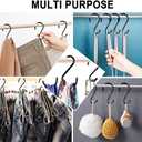 15 Pack 6 Inch Heavy Duty S Hooks, Black Rubber Coated Large S Hooks, 8mm Thickness Non Slip Sturdy Metal S Hook for Hanging Plants, Garden Tools, Kitchen, Closet, Bird Feeder, Clothes, Bags