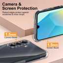 For Galaxy A17 5G Case with 2 PCS Screen Protectors,Girls Women Slim Flexible TPU Bumper Shock Absorption Rubber Soft Cover for Samsung Galaxy A17 5G (Clear, Samsung Galaxy A17 5G)