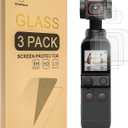 Mr.Shield Screen Protector For DJI Osmo Pocket 2 Camera [Lens+LCD Screen] [3+3 Pack] [Tempered Glass] [Japan Glass with 9H Hardness] Screen Protector
