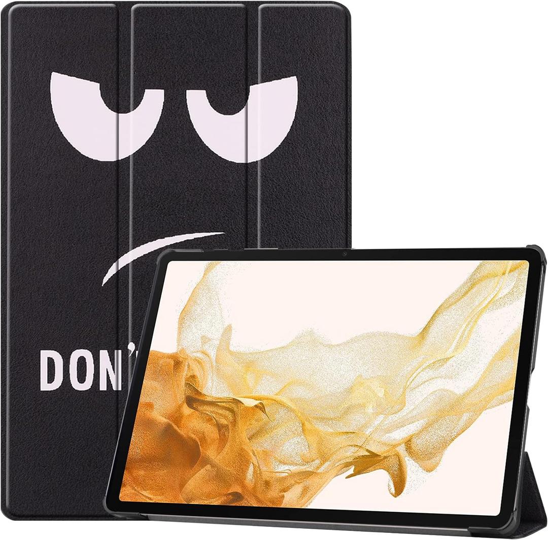 Smart Case for Samsung Galaxy Tab S10+ (2024) & Tab S9 FE+/S9+ (2023) 12.4-Inch, Lightweight Trifold Stand Cover with Auto Wake/Sleep, Don't Touch Me