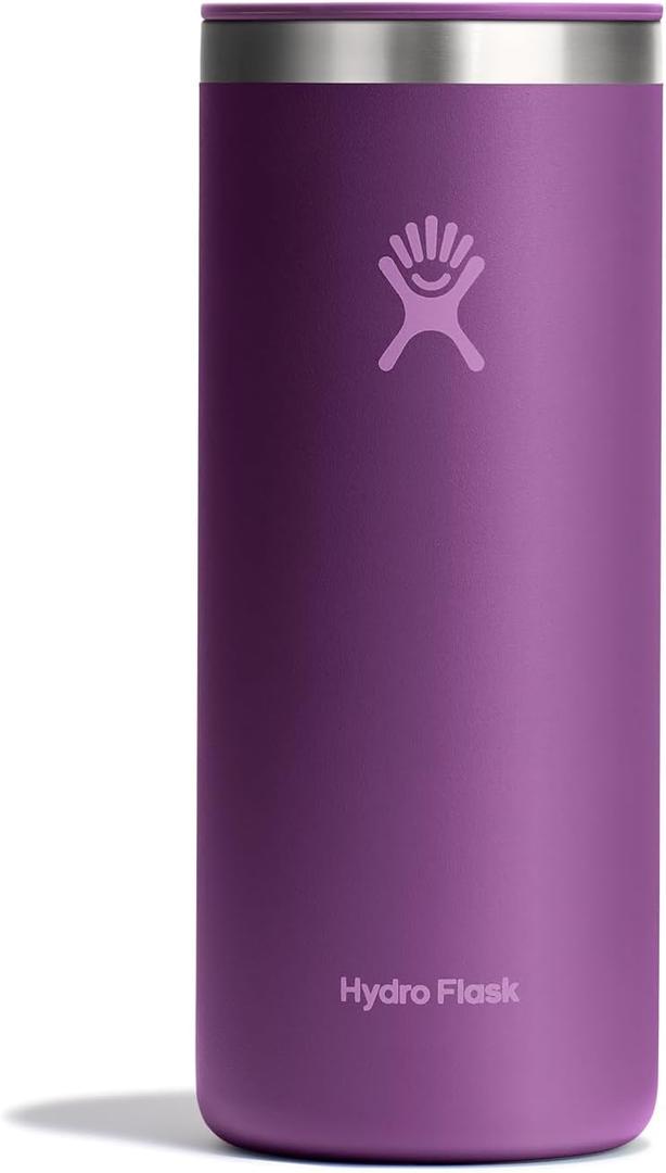 Hydro Flask Travel Coffee Cup  Insulated Stainless Steel, Non-Spill, Leak Resistant to-Go Tumbler 20 Oz Beachplum Purple