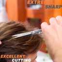 High-end Professional Extremely Very Sharp Barber Hair Cutting Scissors Hairdresser Shears For Hair 5.5 Inch Haircut Scissor Made Of Stainless Steel Alloy For Hairdressing Salon and Home Use