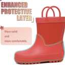 RAINANGEL Toddler Rain Boots with Easy-On Handles, Waterproof, Premium Natural Rubber, Lightweight, Flexible with Traction for Kids, Size 3