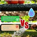 Flat Soaker Hose 100FT for Garden, 2Pack 50FT Upgrade Drip Irrigation Hose with Anodized Metal Ends and Heavy Duty Double-Layer, Leakproof & Flexible Water Saving 80% Hose for Lawn, Beds, Vegetable