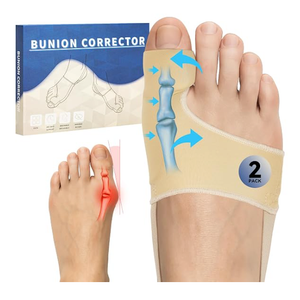 CHJOD 2 PCS Bunion Corrector for Women & Men - Big Toe Straightener with Splint & Pads,Breathable & Comfortable Big Toe Alignment Splint,Bunion Pain Relief Socks for Day/Night Support