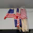 Newwiee 24 Pcs American Flags on Stick 12 x 18 Inch American Hand Held Stick Flag Handheld US Flag 4th of July USA Flag with Safety Spear Top for Memorial Day Outdoor Yard Garden Veteran Party