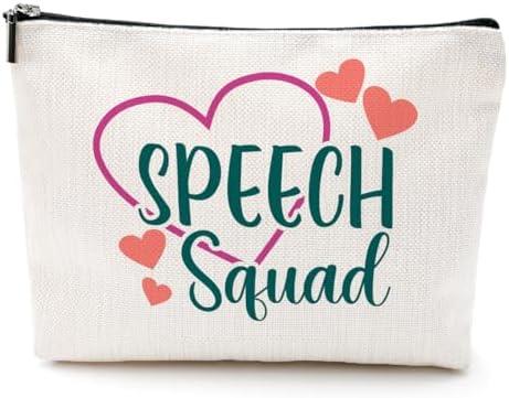 Speech Therapy Gifts Speech Pathologist Gifts Makeup Bag Gifts for Speech Therapists Cosmetic Bag SLP Gifts Birthday Christmas Thank You Gift for Women Speech Language Pathology Coworker Colleague