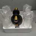 Indoi Wall Sconces Set of Two, 22" Black and Gold Bathroom Sconces with Clear Glass, Hardwired Modern Sconces Wall Decor Set of 2 Wall Light fixtures for Bathroom Mirror Living Room Hallway Bedroom