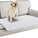 Easy-Going 100% Waterproof Dog Bed Cover Reversible Leak Proof Couch Cover Washable Sofa Cover Furniture Protector Blanket for Pets Kids Children Dog Cat (30x70 Inch, White/White)