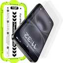 Esanik for iPhone 16/15 Matte Glass Screen Protector [Auto-alignment] Anti-Glare & Anti-Fingerprint,Anti-Reflection,Bubble Free, Smooth as Silk, 2 Pack 9H Glass Screen Cover