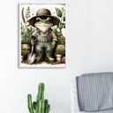 Diamond Painting Kits for Adults Beginners, Skull Butterfly Hummingbird Diamond Art Gift, 5D DIY Full Drill Round Rhinestone Gem Crafts for Halloween Christmas Home Wall Decor 12"x16" (Gardener Frog)