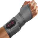 Cordless Heated Wrist Massager for Carpal Tunnel, Heated Wrist Brace, Wrist Heating Pad Wrap for Pain Relief, Wrist Hand Heating Pad, Hand Massager with Heat, Red Light for Carpal Tunnel, Gray