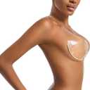 Sticky Bra Pushup Plus Size - Clear Strapless Bra Large Breast Adhesive Invisible Backless Bras for Dress Boob Lift Tape, Size D