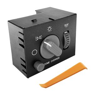 Headlight Switch Dimmer Switch Gray Knob | Replacement for 1999-2002 Chevy Avalanche, Silverado, Suburban, Tahoe & GMC Sierra, Yukon | Replaces# 15755595, D1534G, DS-968