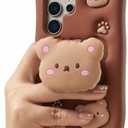 TUFTA for Samsung Galaxy S26 Ultra Case, Kawaii Teddy Bear Grip for Girls | Makes Mirror Selfies Sweeter, Cute Girly 3D Animal Style with Stand, Gift for Kids & Teens, Soft Silicone Drop Protection