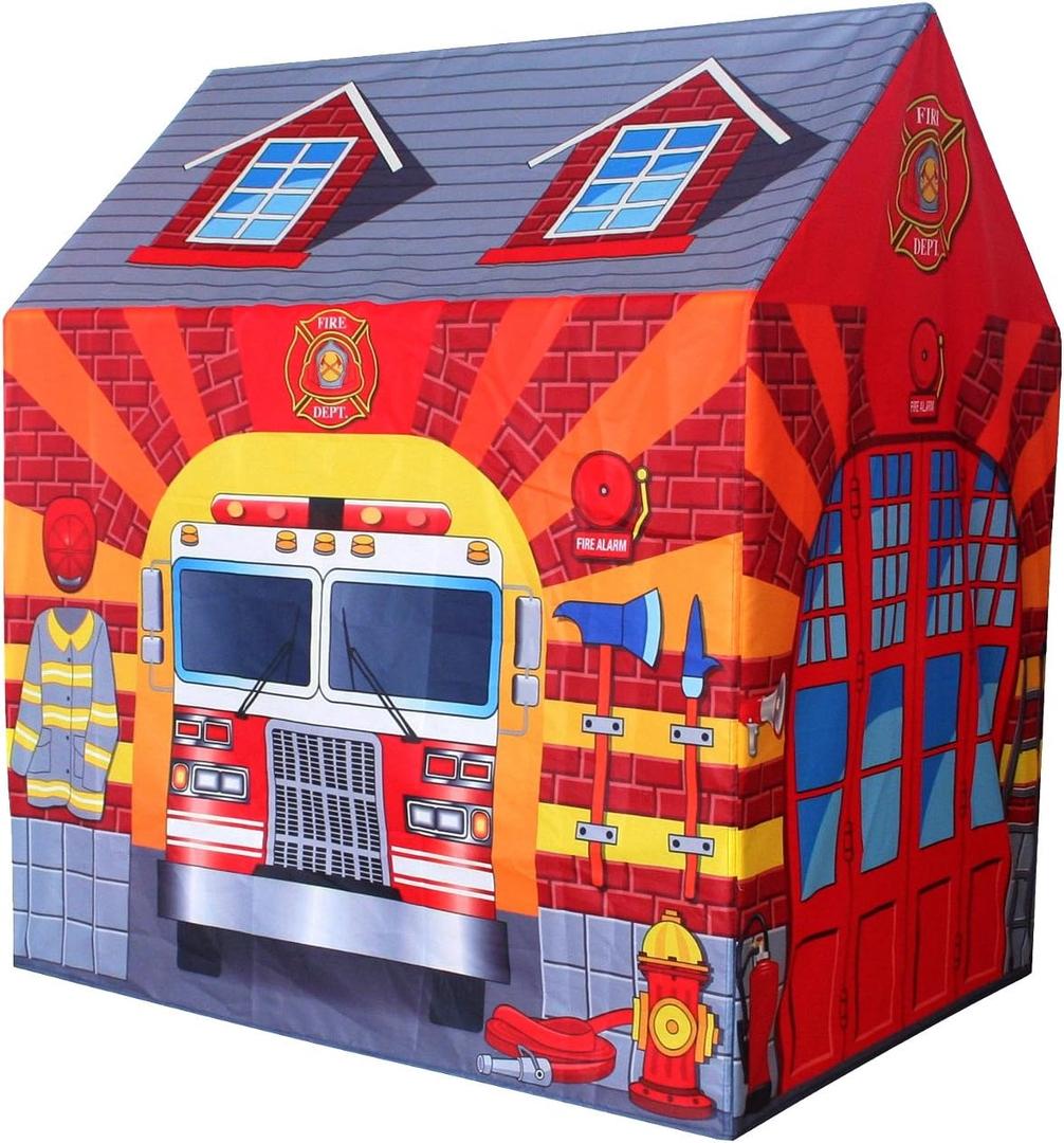 POCO DIVO Fire Station Play Tent Kids Pretend Playhouse