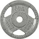 HulkFit 1 inch or 2 inch Cast Iron Weight Plate Set with Multi-Grip Handles and Enamel Coated for Barbells & Strength Training - Grey 4 Pack